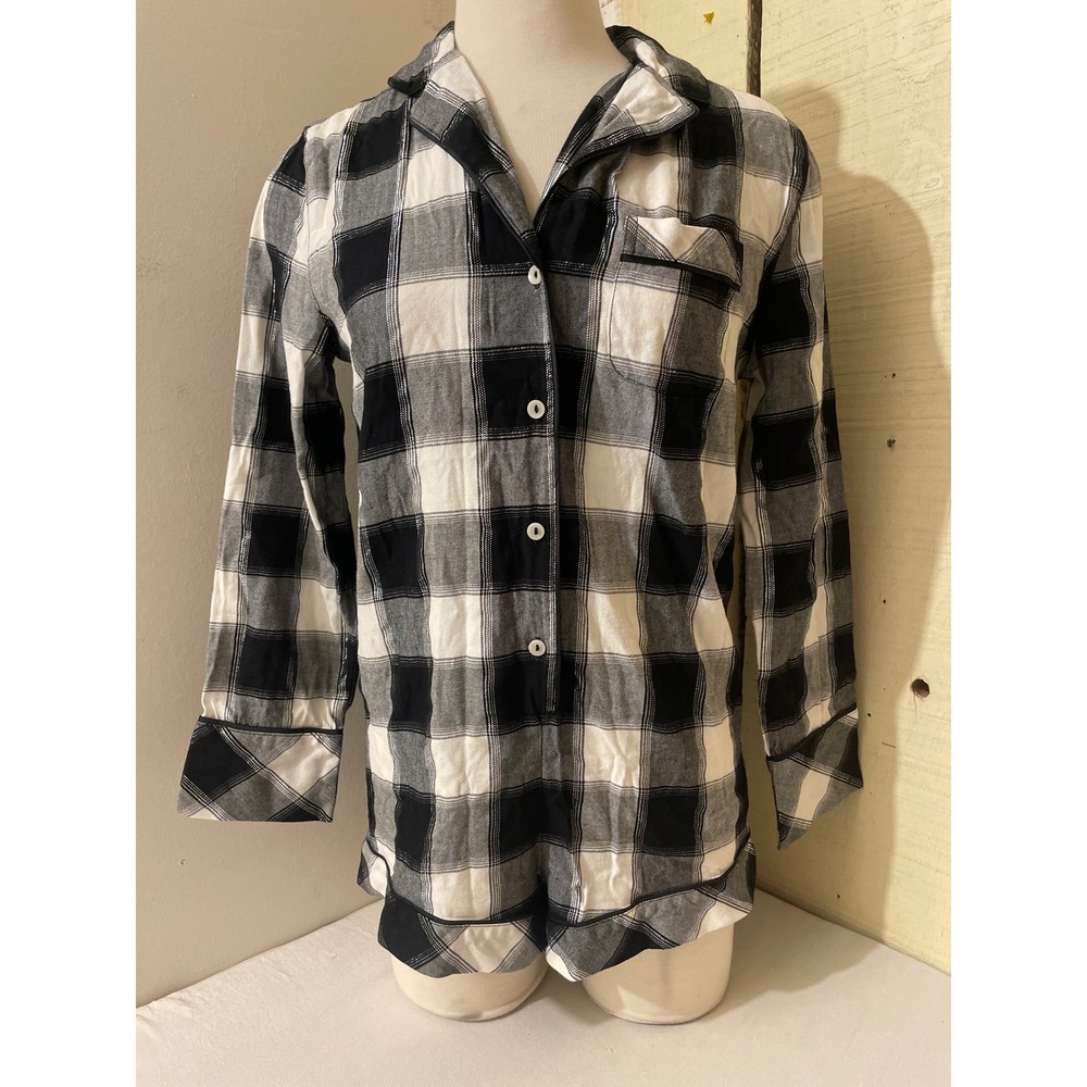 Victorias Secret Womens XS Pajama Jumpber‎ One-Piece  Plaid Flannel Sleepwear